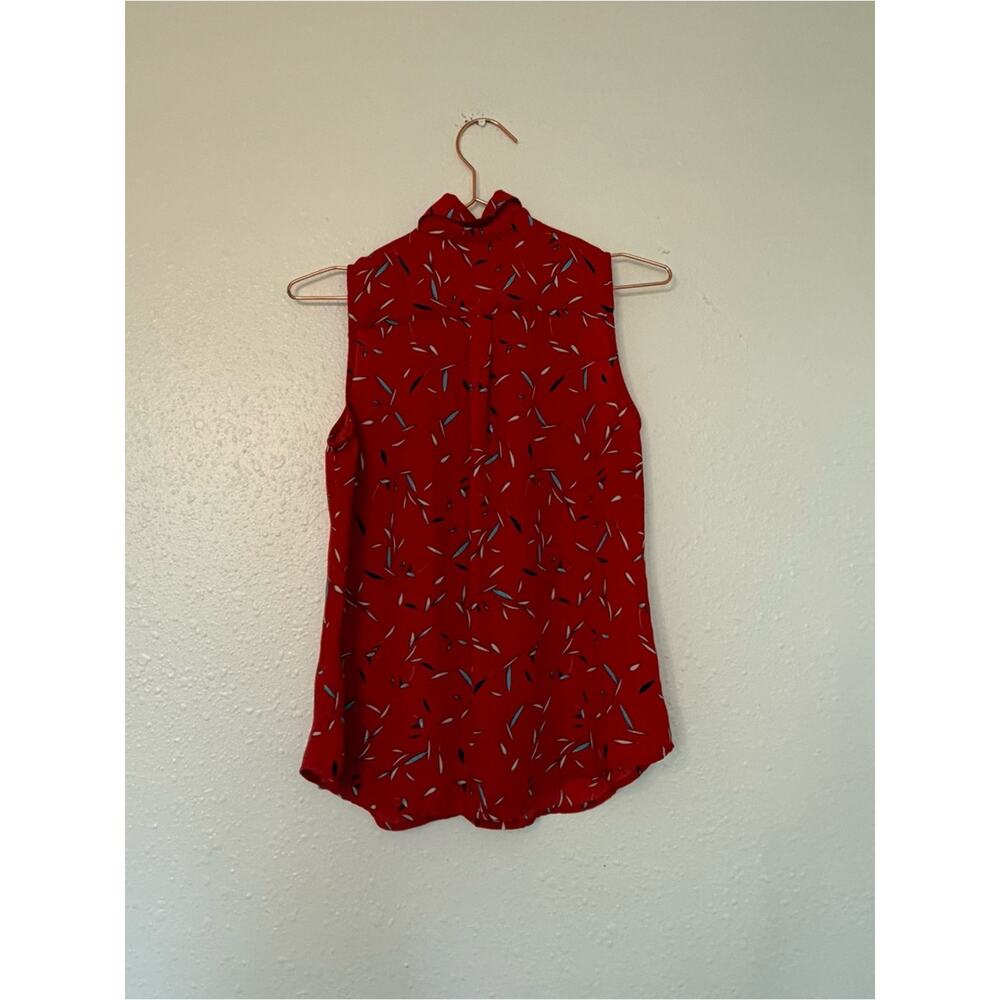 Banana Republic Red Sleeveless Printed Top classic fit - Picture 4 of 6